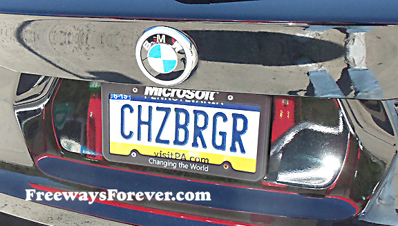 Cheesburger vanity license plate