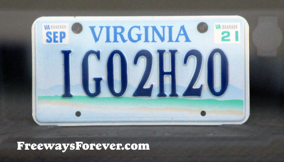 IGO2H20 Virginia vanity license plate