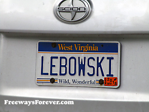 LEBOWSKI West Virginia vanity license plate