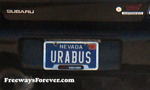 URABUS Nevada vanity license plate