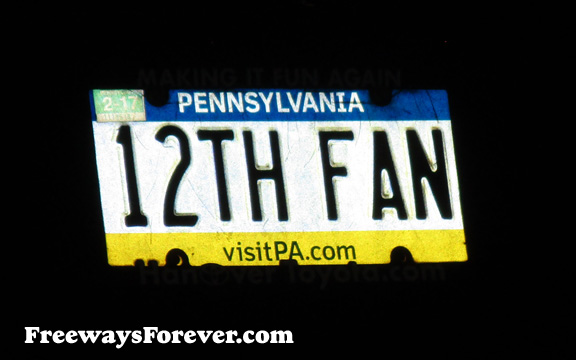 12TH FAN Pennsylvania vanity license plate