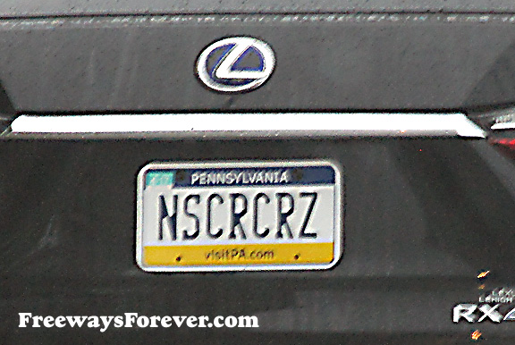 NSCRCRZ Pennsylvania vanity license plate