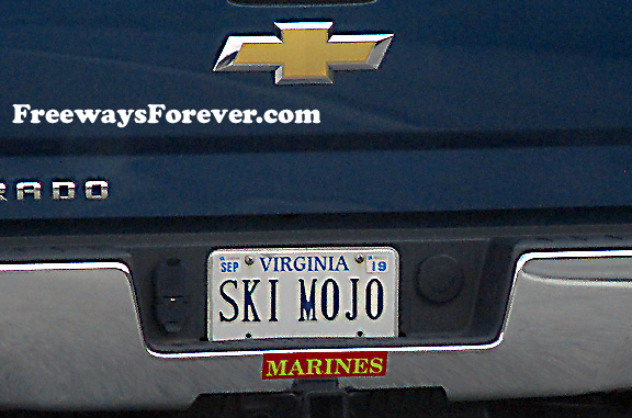 SKI MOJO Virginia vanity license plate