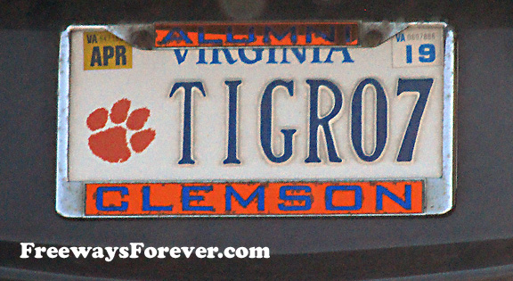 TIGR07 Virginia vanity license plate