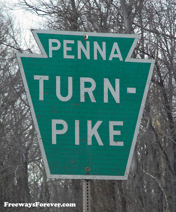 Large Pennsylvan Turnpike Keystone sign