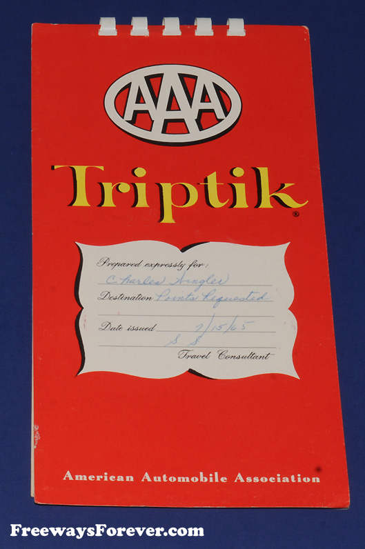 AAA Triptik Cover 1965