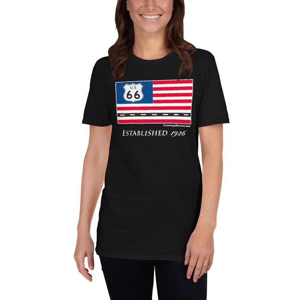 girl wearing U.S. Route 66 Established 1926 t-shirt