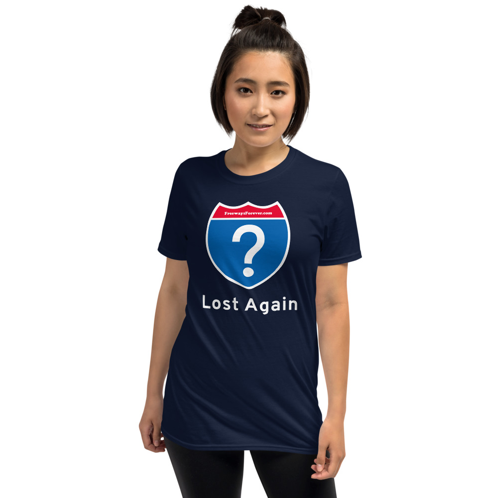 Girl Wearing Lost Again T-Shirt