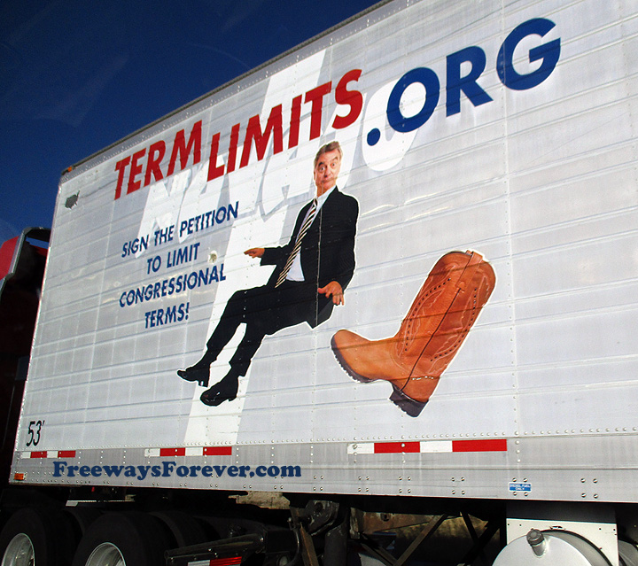 Close-up detail view of TermLimits.org trailer